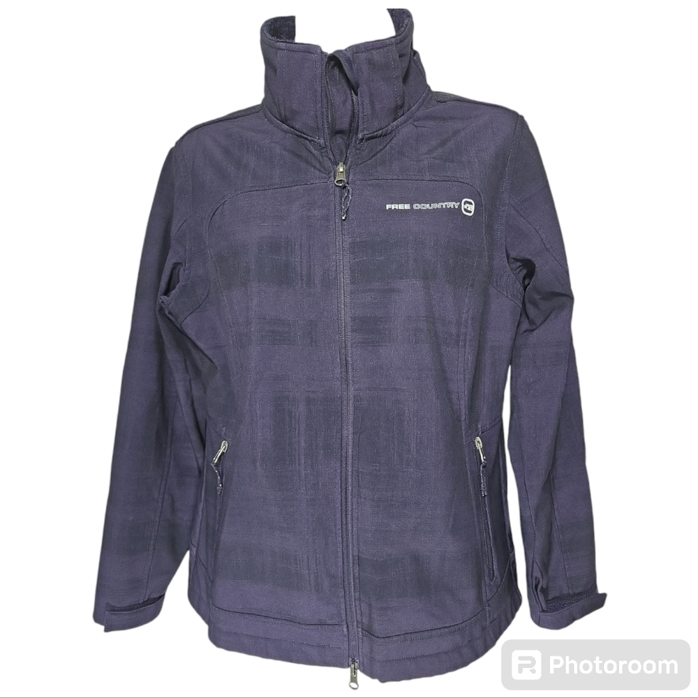 Free Country Ladies SM Purple Faux Fur Lined Jacket Winter Snow Lodge Cozy EUC